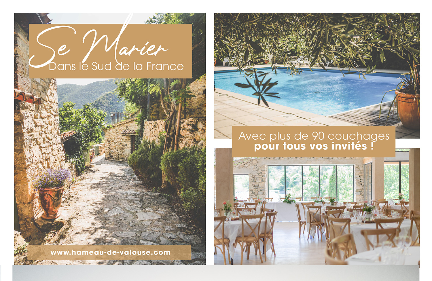 Domaine de mariage avec couchages