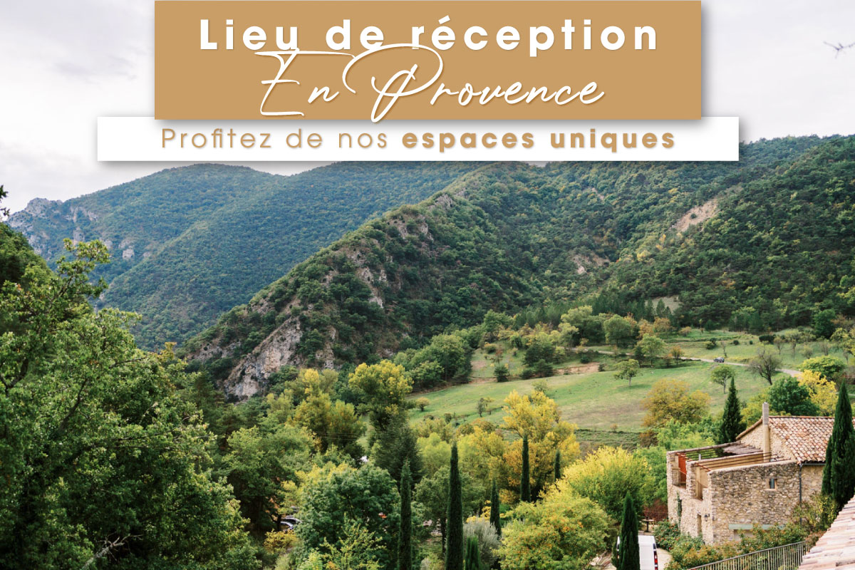 lieu de réception avec cadre extérieur unique Provence